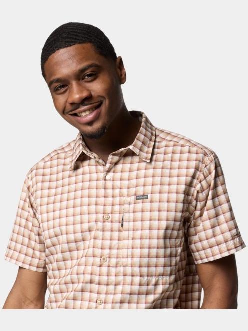 Columbia Silver Ridge Utility Lite Novelty Short Sleeve Shirt férfi rövid ujjú túraing homok színben 5