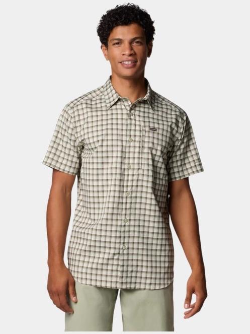 Columbia Silver Ridge Utility Lite Novelty Short Sleeve Shirt férfi rövid ujjú túraing zöld színben 2