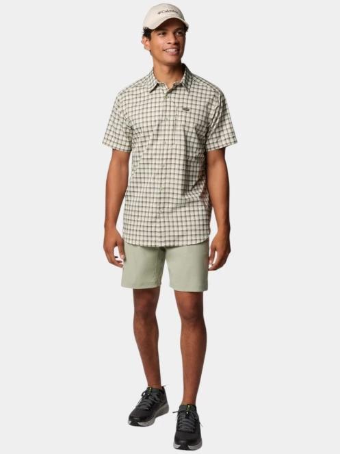 Columbia Silver Ridge Utility Lite Novelty Short Sleeve Shirt férfi rövid ujjú túraing zöld színben 5