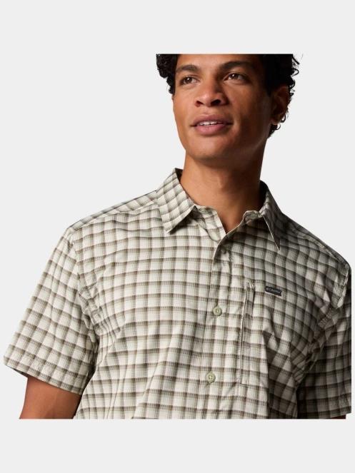 Columbia Silver Ridge Utility Lite Novelty Short Sleeve Shirt férfi rövid ujjú túraing zöld színben 6