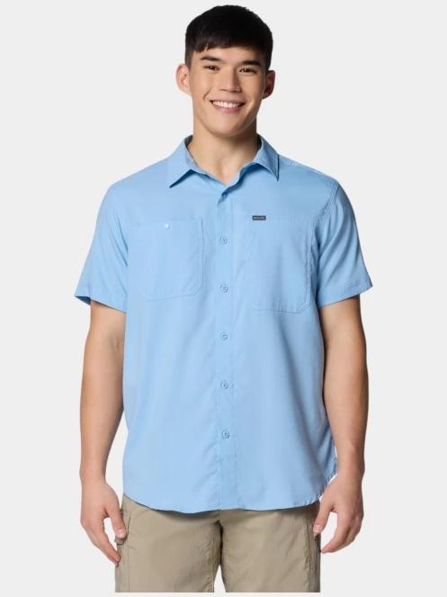 Columbia Silver Ridge Utility Lite Short Sleeve Shirt férfi rövid ujjú túraing kék színben 2