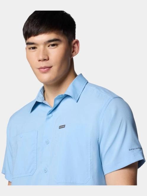 Columbia Silver Ridge Utility Lite Short Sleeve Shirt férfi rövid ujjú túraing kék színben 5