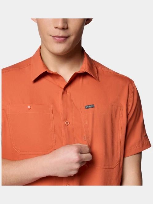 Columbia Silver Ridge Utility Lite Short Sleeve Shirt férfi rövid ujjú túraing piros színben 7