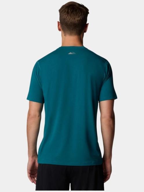Columbia M Endless Trail Running Tech Tee férfi rövid ujjú sport póló zöld színben 4