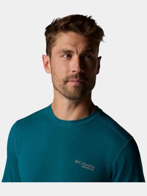 Columbia M Endless Trail Running Tech Tee férfi rövid ujjú sport póló zöld színben 6