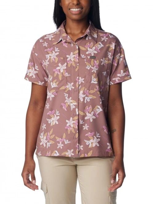 Columbia Silver Ridge Utility Short Sleeve Shirt női rövid ujjú túraing lila színben 2