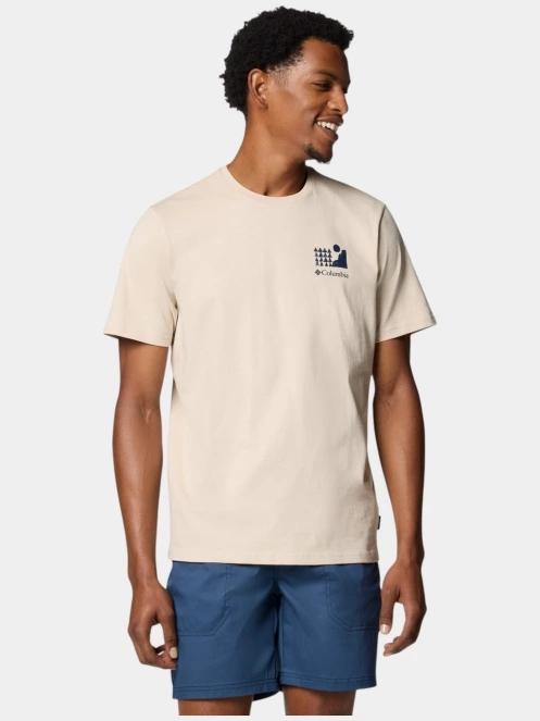 Columbia Explorers Canyon Back SS Tee férfi rövid ujjú póló homok színben 2