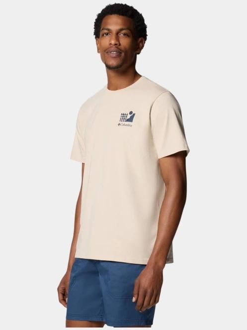 Columbia Explorers Canyon Back SS Tee férfi rövid ujjú póló homok színben 3