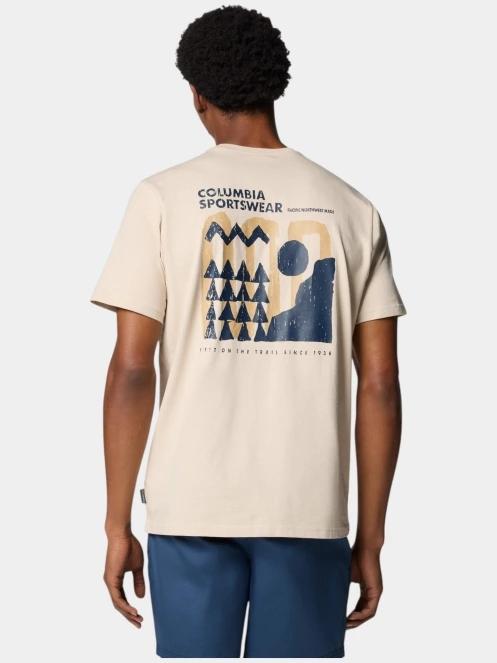 Columbia Explorers Canyon Back SS Tee férfi rövid ujjú póló homok színben 4