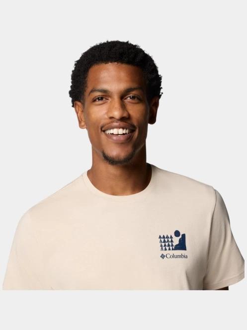 Columbia Explorers Canyon Back SS Tee férfi rövid ujjú póló homok színben 5
