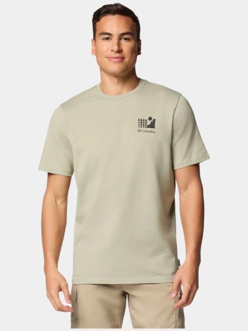 Columbia Explorers Canyon Back SS Tee férfi rövid ujjú póló zöld színben 2