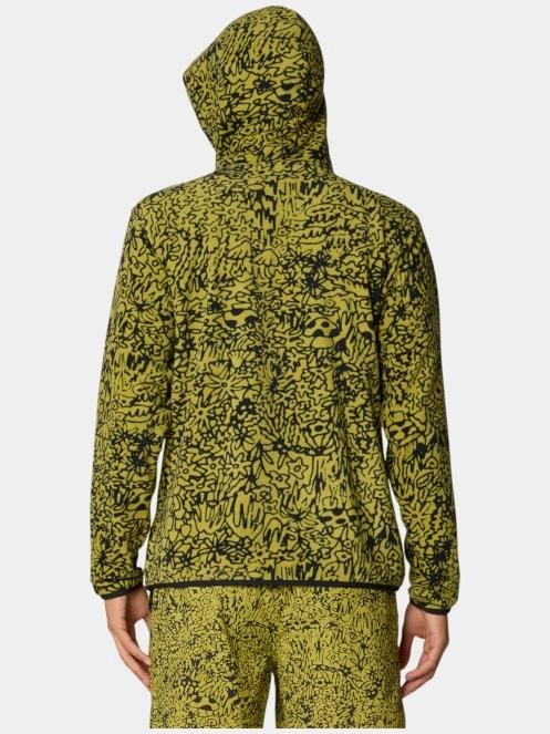 Mountain Hardwear Microchill Hoody férfi polár pulóver zöld színben 4