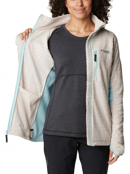 Columbia Titan Pass 3.0 Full Zip Fleece női polár pulóver homok színben 6