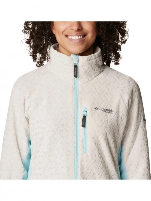 Columbia Titan Pass 3.0 Full Zip Fleece női polár pulóver homok színben 7