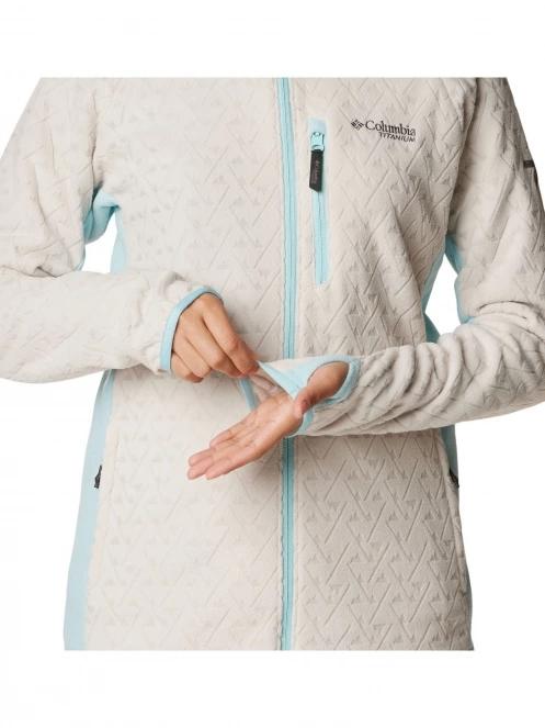 Columbia Titan Pass 3.0 Full Zip Fleece női polár pulóver homok színben 8