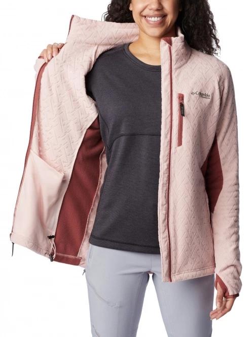 Columbia Titan Pass 3.0 Full Zip Fleece női polár pulóver rózsaszín színben 6