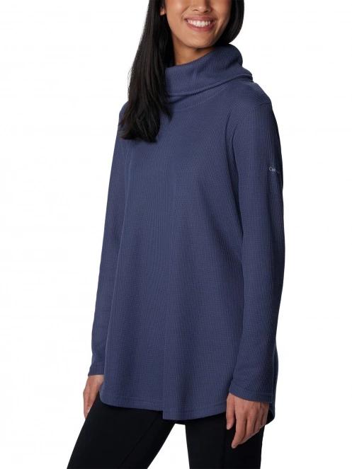 Columbia Holly Hideaway Waffle Cowl Neck Pullove női pulóver kék színben 5