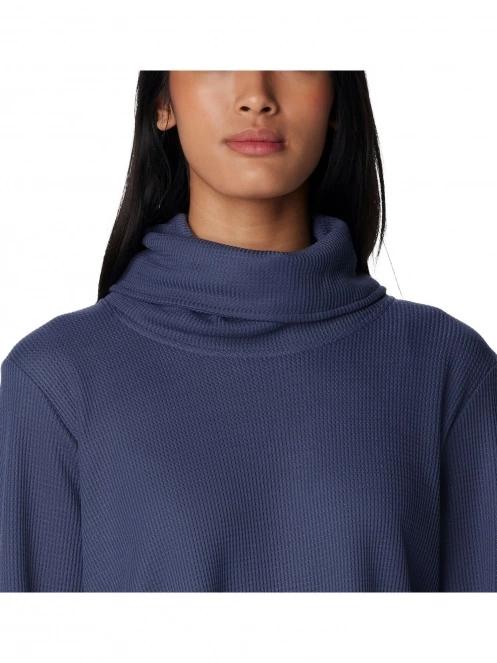 Columbia Holly Hideaway Waffle Cowl Neck Pullove női pulóver kék színben 6