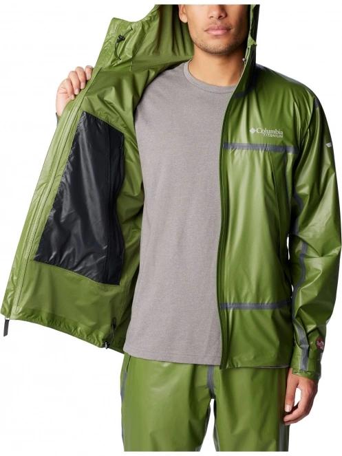 Columbia Outdry Extreme Wyldwood Shell férfi esőkabát zöld színben 6