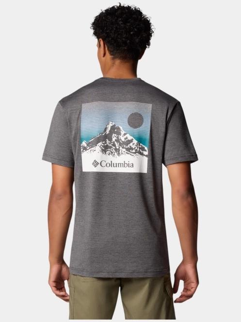 Columbia Kwick Hike Back Graphic SS Tee férfi rövid ujjú sport póló fekete színben 4