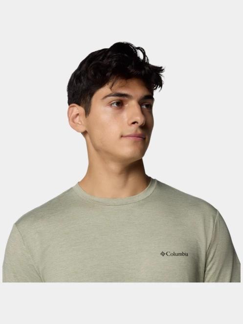 Columbia Kwick Hike Back Graphic SS Tee férfi rövid ujjú sport póló zöld színben 5