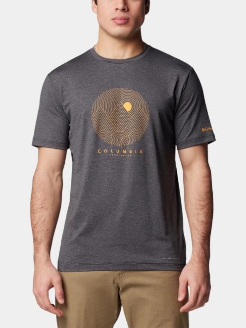 Columbia Kwick Hike Graphic Short Sleeve Tee férfi rövid ujjú sport póló fekete színben 2