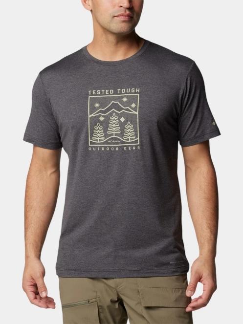 Columbia Kwick Hike Graphic Short Sleeve Tee férfi rövid ujjú sport póló fekete színben 2
