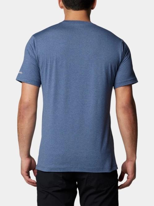 Columbia Kwick Hike Graphic Short Sleeve Tee férfi rövid ujjú sport póló kék színben 4