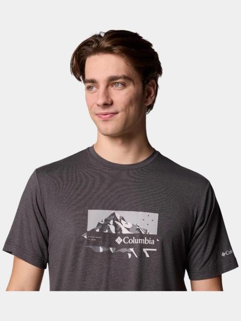 Columbia Kwick Hike Graphic SS Tee férfi rövid ujjú sport póló fekete színben 5