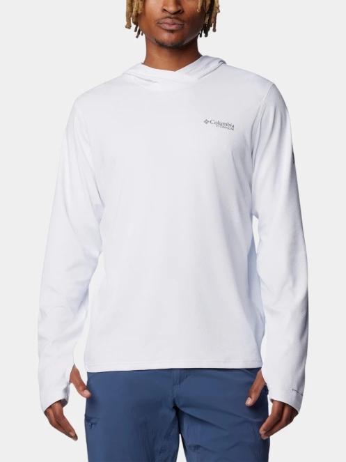 Columbia Summit Valley Hoodie férfi hosszú ujjú sport póló fehér színben 2