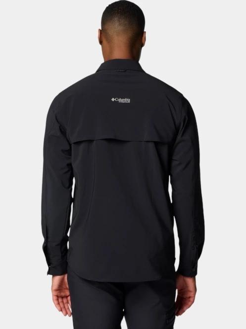 Columbia Summit Valley Woven Long Sleeve Shirt férfi túraing fekete színben 4