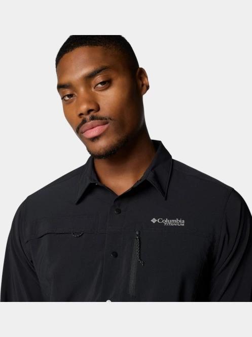Columbia Summit Valley Woven Long Sleeve Shirt férfi túraing fekete színben 6