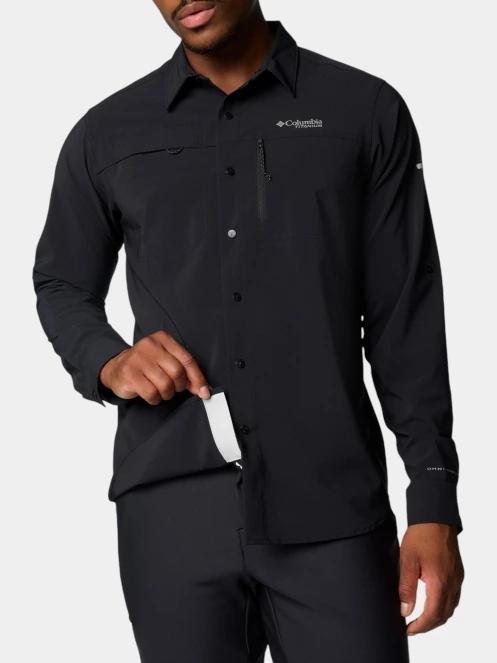 Columbia Summit Valley Woven Long Sleeve Shirt férfi túraing fekete színben 8