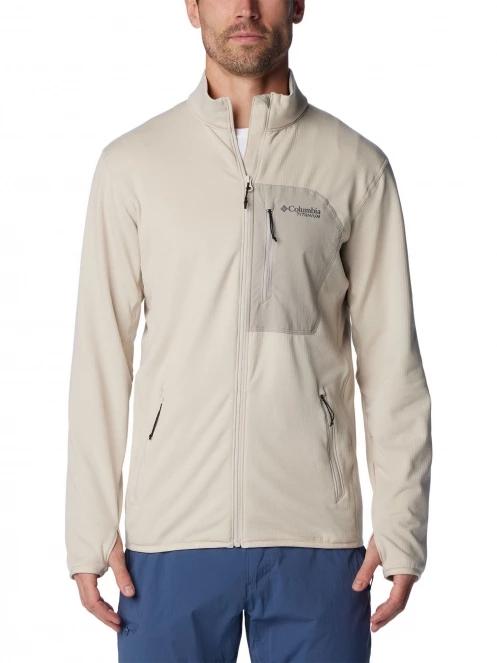 Columbia Triple Canyon Grid Fleece Full Zip férfi polár pulóver homok színben 2
