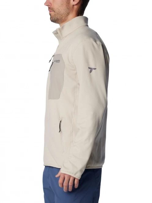 Columbia Triple Canyon Grid Fleece Full Zip férfi polár pulóver homok színben 3