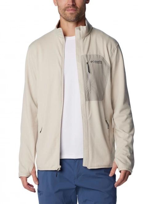 Columbia Triple Canyon Grid Fleece Full Zip férfi polár pulóver homok színben 5