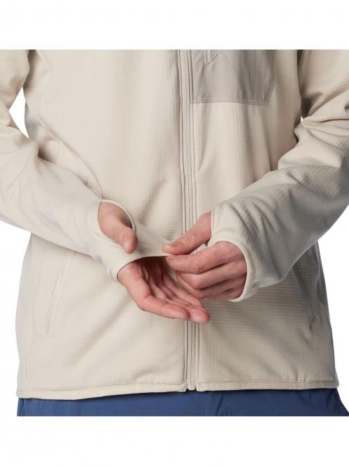 Columbia Triple Canyon Grid Fleece Full Zip férfi polár pulóver homok színben 7