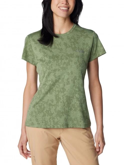 Columbia Bluebird Canyon Short Sleeve Crew női rövid ujjú sport póló zöld színben 2