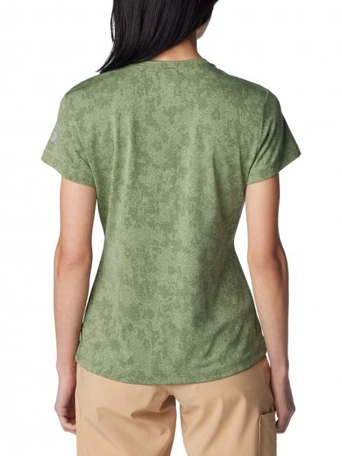 Columbia Bluebird Canyon Short Sleeve Crew női rövid ujjú sport póló zöld színben 4