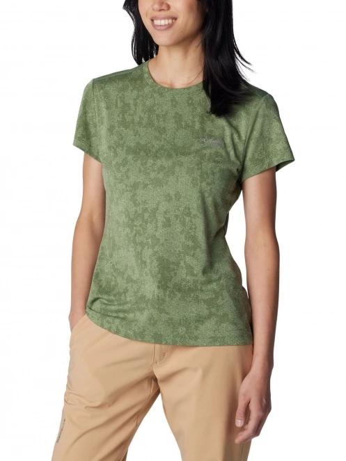 Columbia Bluebird Canyon Short Sleeve Crew női rövid ujjú sport póló zöld színben 5