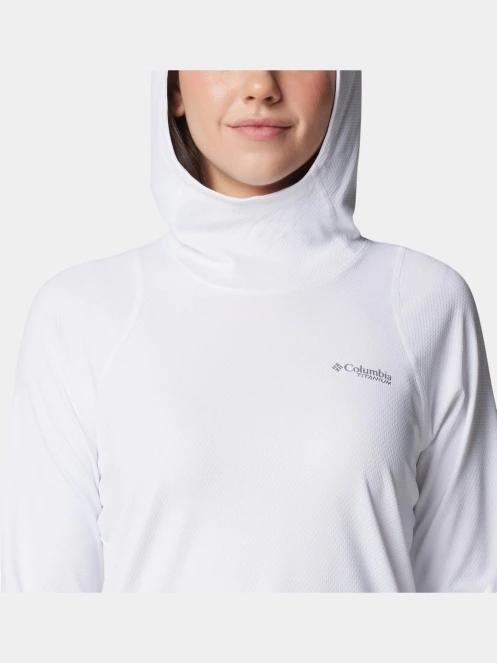 Columbia Summit Valley Hoodie női hosszú ujjú sport póló fehér színben 5