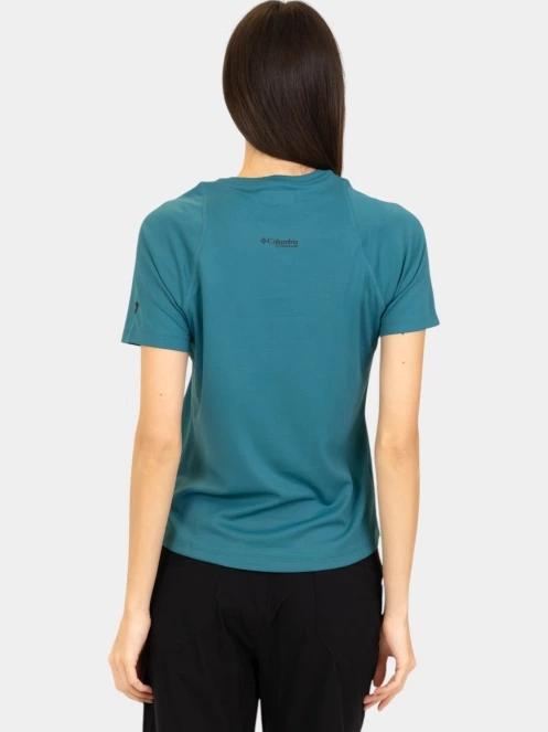 Columbia Summit Valley Short Sleeve Crew női rövid ujjú sport póló zöld színben 4