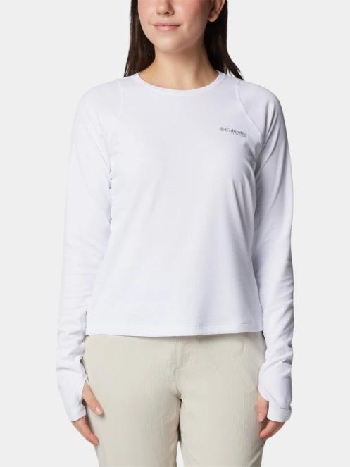 Columbia Summit Valley Long Sleeve Crew női hosszú ujjú sport póló fehér színben 2
