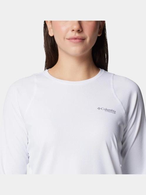 Columbia Summit Valley Long Sleeve Crew női hosszú ujjú sport póló fehér színben 5