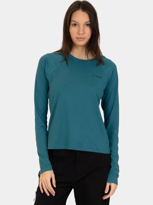 Columbia Summit Valley Long Sleeve Crew női hosszú ujjú sport póló zöld színben 2