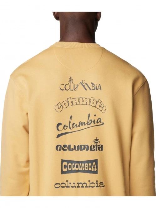 Columbia Marble Canyon French Terry Crew férfi pulóver sárga színben 6