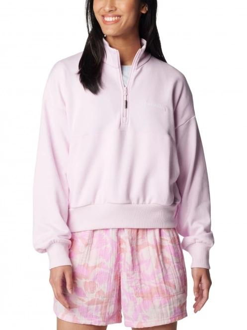 Columbia Marble Canyon French Terry Quarter Zip női pulóver rózsaszín színben 2