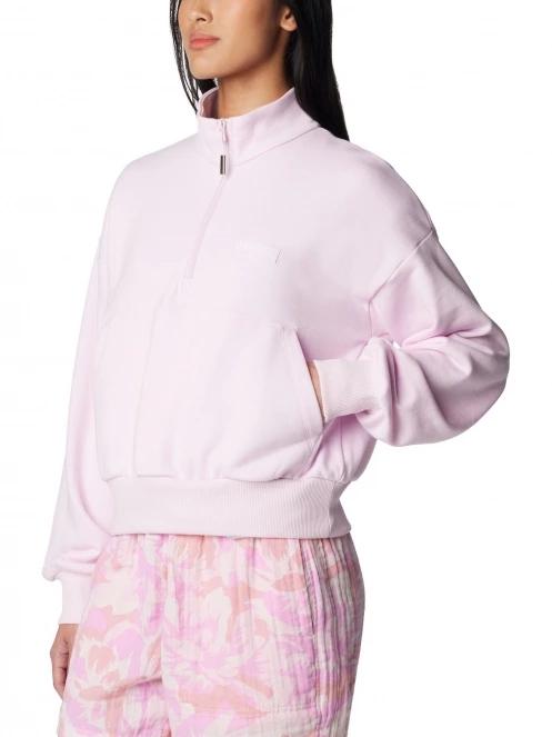 Columbia Marble Canyon French Terry Quarter Zip női pulóver rózsaszín színben 5