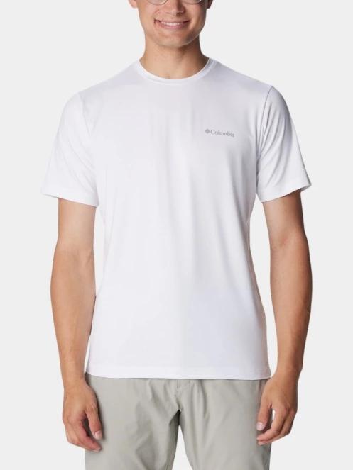 Columbia Tech Trail Crew Neck II férfi rövid ujjú sport póló fehér színben 2