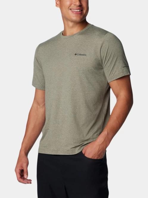 Columbia Tech Trail Crew Neck II férfi rövid ujjú sport póló zöld színben 5